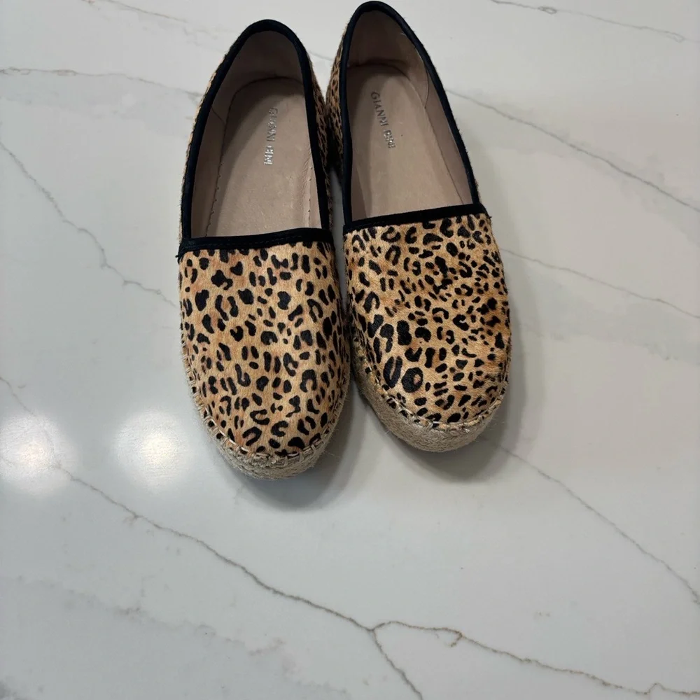 Gianni Bini Tan Leopard Espadrilles